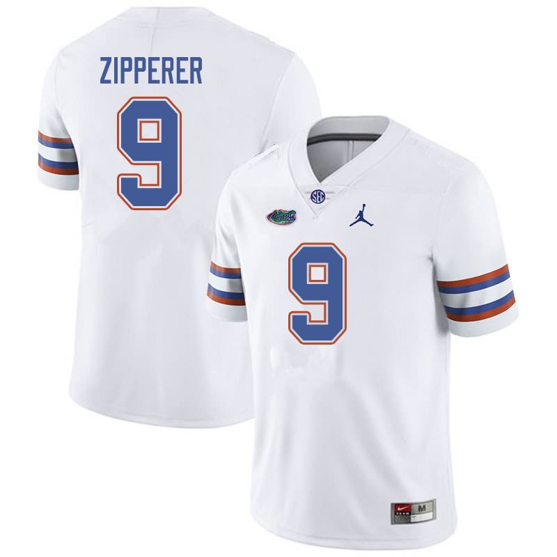 Men's NCAA Florida Gators Keon Zipperer #9 Stitched Authentic Jordan Brand White College Football Jersey NSP6065WJ